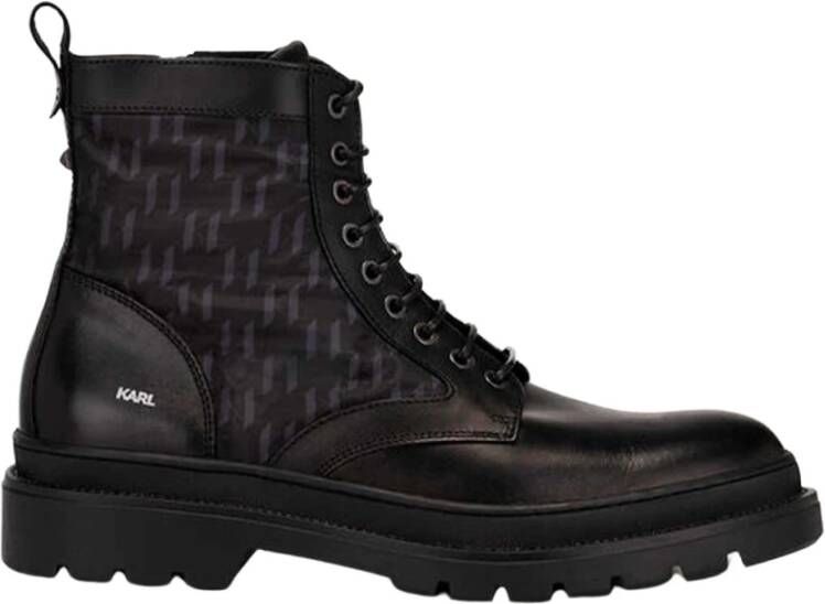 Karl Lagerfeld Lace-up Boots Zwart Heren