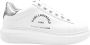 Karl Lagerfeld Witte Leren Platte Schoenen Zilver White Dames - Thumbnail 1