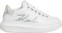 Karl Lagerfeld women& shoes leather trainers sneakers Kapri Signia Wit Dames - Thumbnail 1