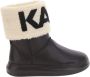 Karl Lagerfeld Zwart Wit Logo Enkellaars Black Dames - Thumbnail 1