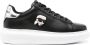Karl Lagerfeld Zwarte leren sneakers met 3D-logo Black Dames - Thumbnail 1