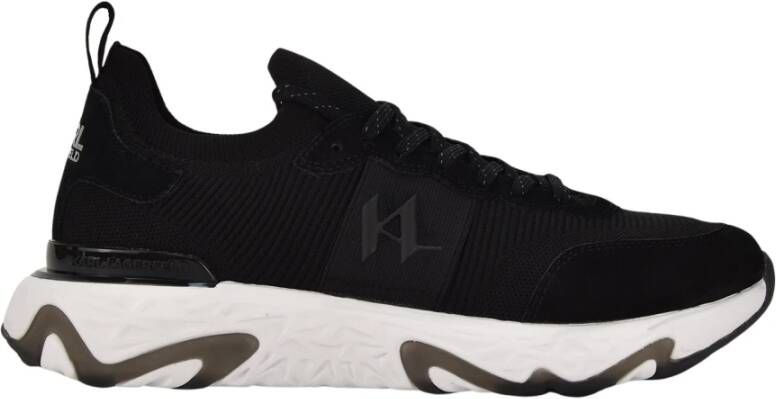 Karl Lagerfeld Zwarte Sneakers Regular Fit Stof Samenstelling Black Heren