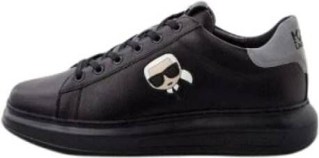 Karl Lagerfeld men's shoes leather trainers sneakers Kapri K Ikonik Zwart Heren - Foto 2