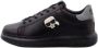 Karl Lagerfeld men's shoes leather trainers sneakers Kapri K Ikonik Zwart Heren - Thumbnail 4