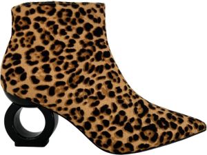 Kat Maconie Alba Leopard enkellaars Bruin Dames