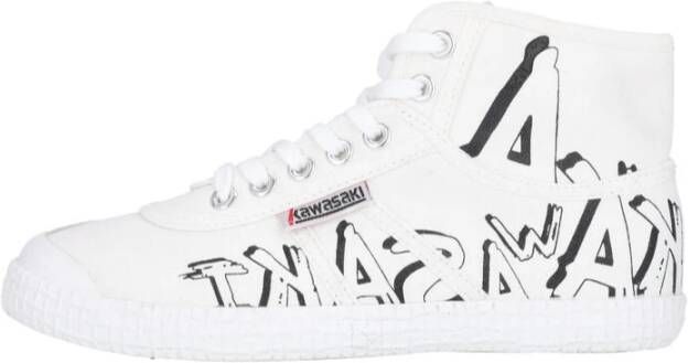 Converse Kawasaki Graffiti Canvas Boot Kliek en Origineel Ontwerp White