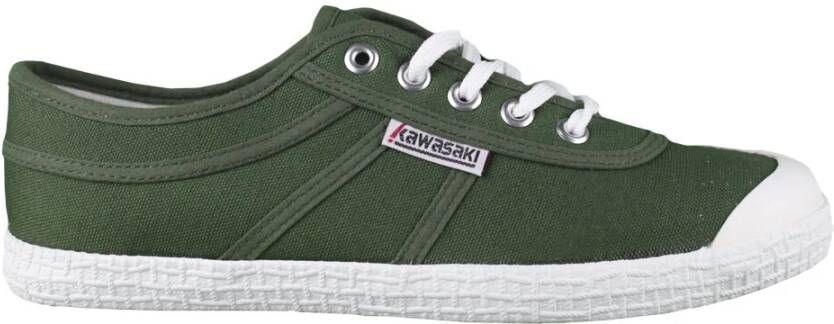 Kawasaki Originele Canvas Schoen Black Forest Green Heren