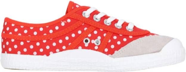 Kawasaki Polka Canvas Schoen Cherry Tomato Multicolor Dames