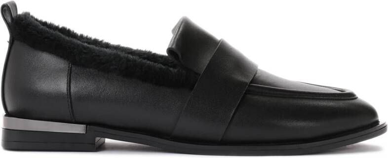 Kazar Avant-garde leren casual schoenen met pluche Black Dames