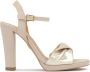 Kazar Beige en gouden sandalen met een brede hak Yellow Dames - Thumbnail 2