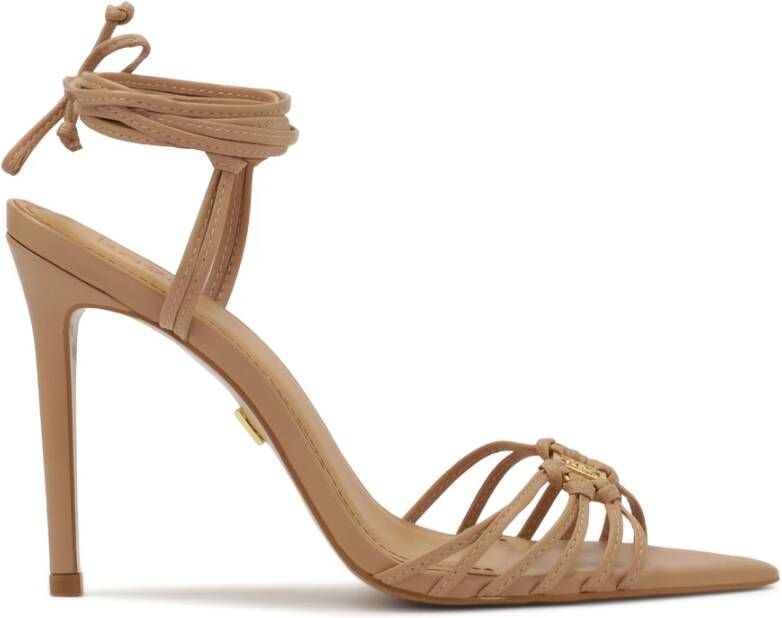 Kazar Beige hoge sandalen om de enkel gebonden