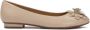 Kazar Beige leren ballerina's met bloem Beige Dames - Thumbnail 1