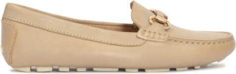 Kazar Beige Leren Mocassins met Metalen Gesp