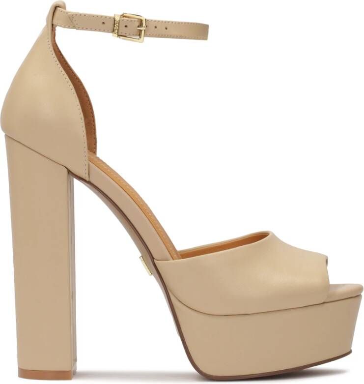 Kazar Beige platform sandalen met hak Beige Dames