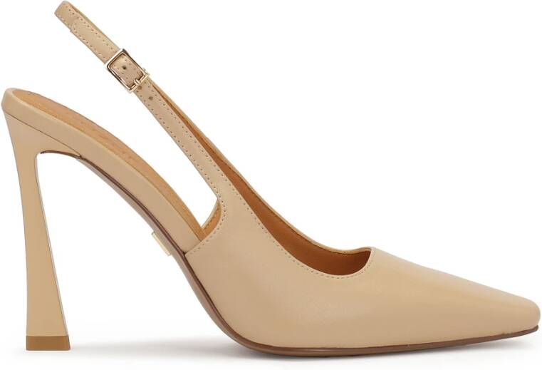 Kazar Beige pumps met een unieke hak