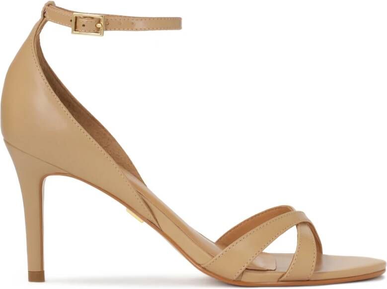 Kazar Beige Sandalen met Ingebouwde Hak Amore