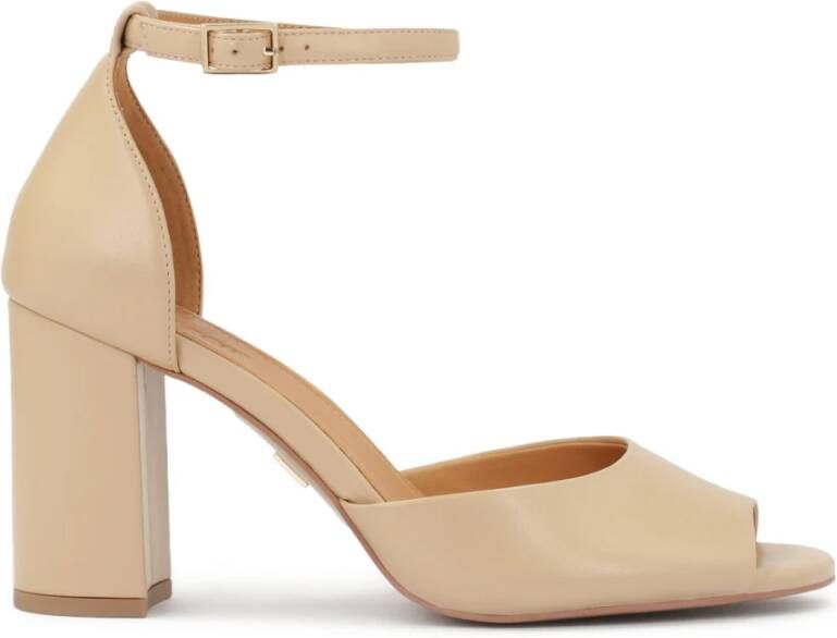 Kazar Beige sandalen met volledige hak