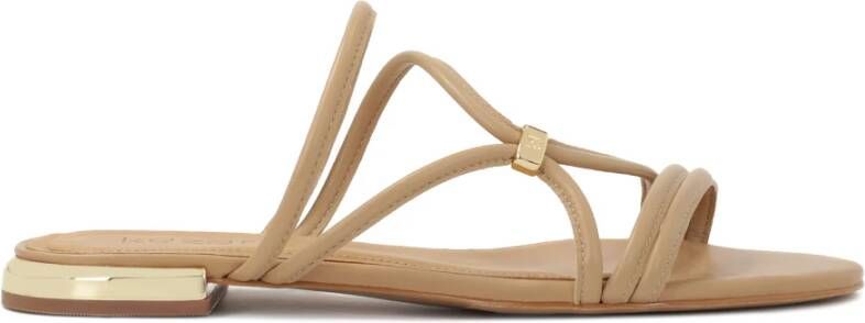 Kazar Beige teenslippers met hielband
