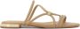 Kazar Beige teenslippers met hielband - Thumbnail 1