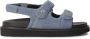 Kazar Blauwe denim stoffen sandalen met klittenbandsluiting Blue Dames - Thumbnail 1
