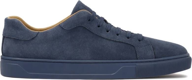 Kazar Blauwe suède sneakers voor heren