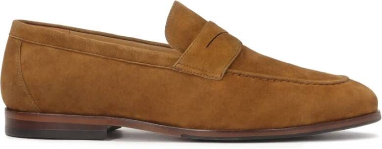 Kazar Bruin suède minimalistische loafers