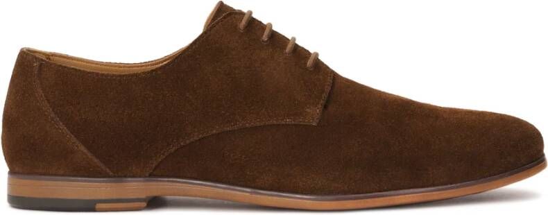Kazar Bruin suède open teen halfschoenen
