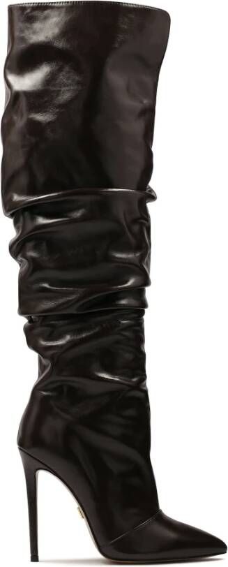 Kazar Bruine hoge over-de-knie laarzen