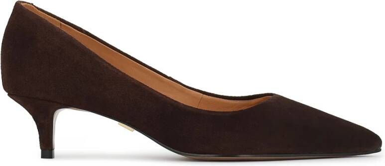 Kazar Bruine lage suède pumps