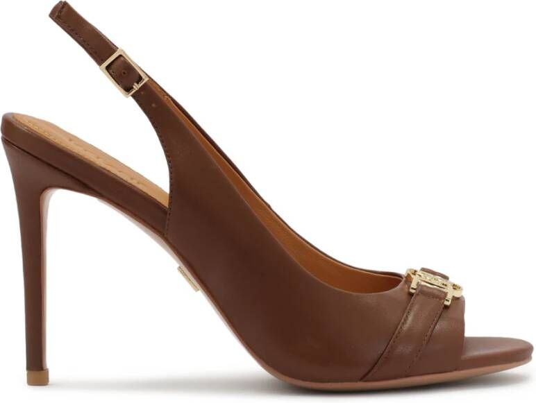 Kazar Bruine leren sandalen