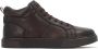 Kazar Bruine leren sneakers met hoge schacht - Thumbnail 1