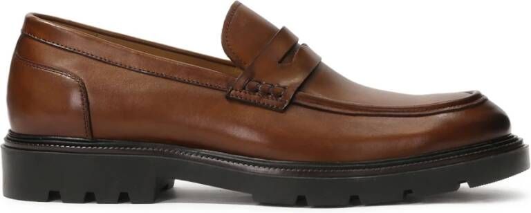 Kazar Bruine loafers op een dikkere zool