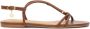 Kazar Bruine platte sandalen van volnerf leer Brown Dames - Thumbnail 2