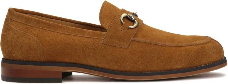 Kazar Bruine suède loafers