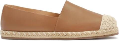 Kazar Comfortabele espadrilles van soepel leer Brown Dames