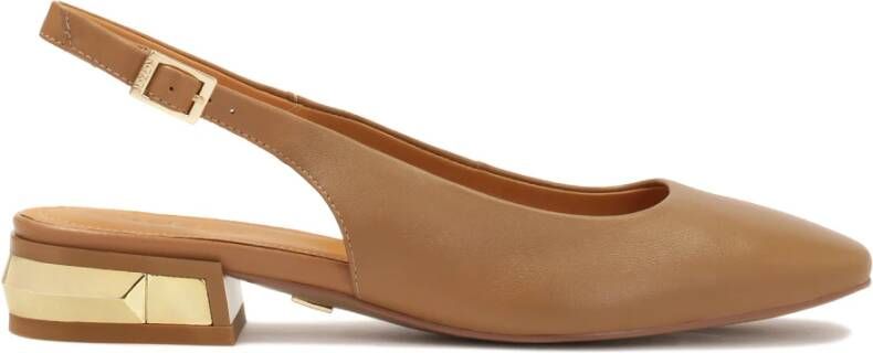 Kazar Comfortabele slingback pumps met metalen versiering op de hiel