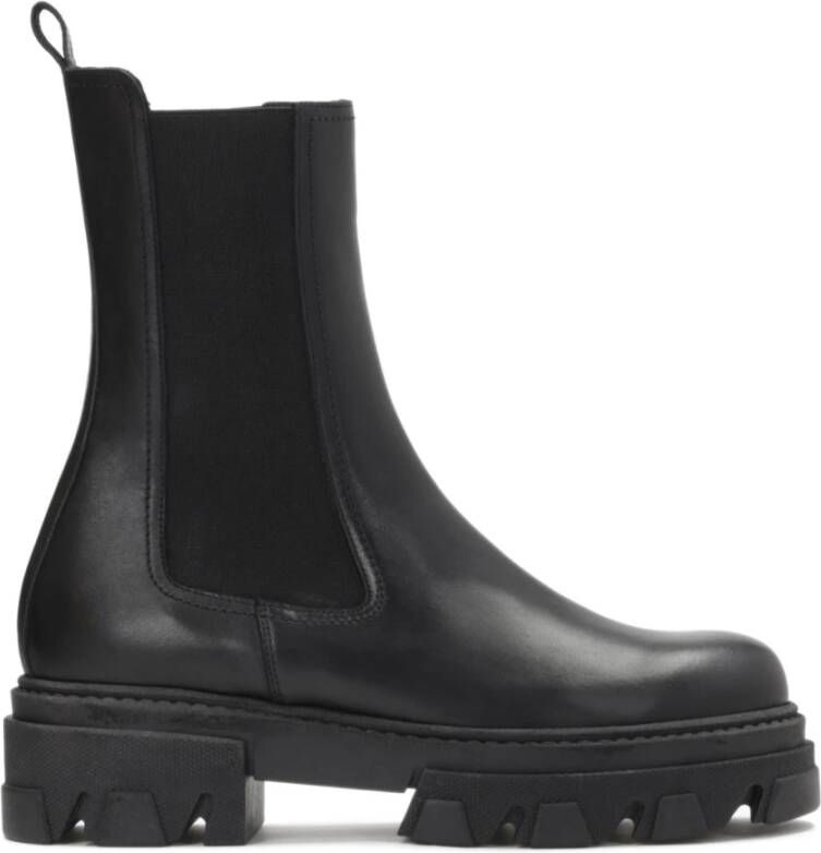 Kazar Dames zwarte enkellaarzen Black