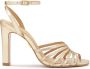 Kazar Elegante gouden sandalen met een comfortabele hak - Thumbnail 1