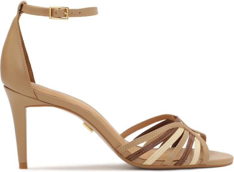 Kazar Elegante leren sandalen met kleurrijke bandjes