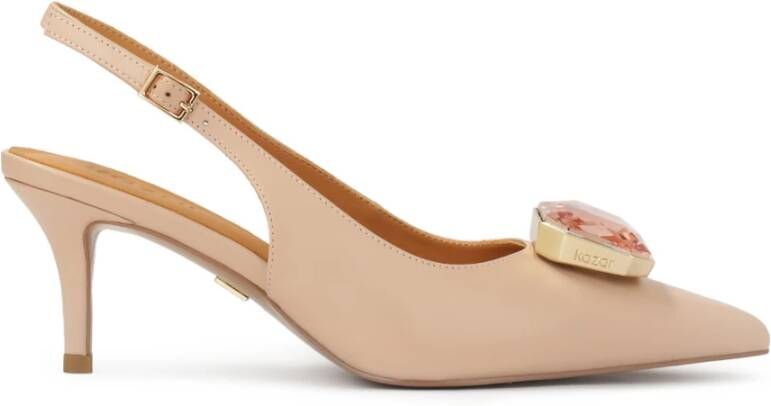 Kazar Elegante slingback pumps versierd met sieradenapplicatie
