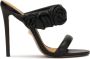 Kazar Elegante zwarte flip-flops met rozen op een hoge stilettohak Black Dames - Thumbnail 2
