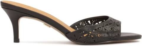 Kazar Elegante Zwarte Slippers met Openwork Patroon