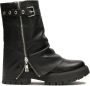 Kazar Extravagante laarzen met dubbele rits bovenaan Black Dames - Thumbnail 2
