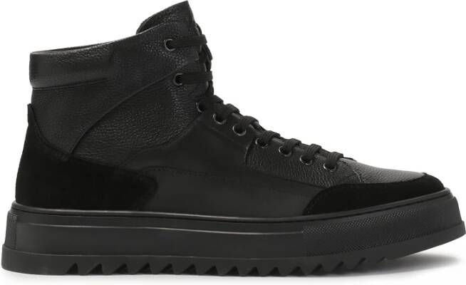 Kazar Geïsoleerde suède en gladleren sneakers Black Heren