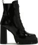 Kazar Gelakte laarzen met hoge hak en profielzool Black Dames - Thumbnail 2