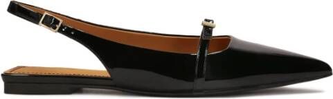 Kazar Gelakte platte slingback pumps