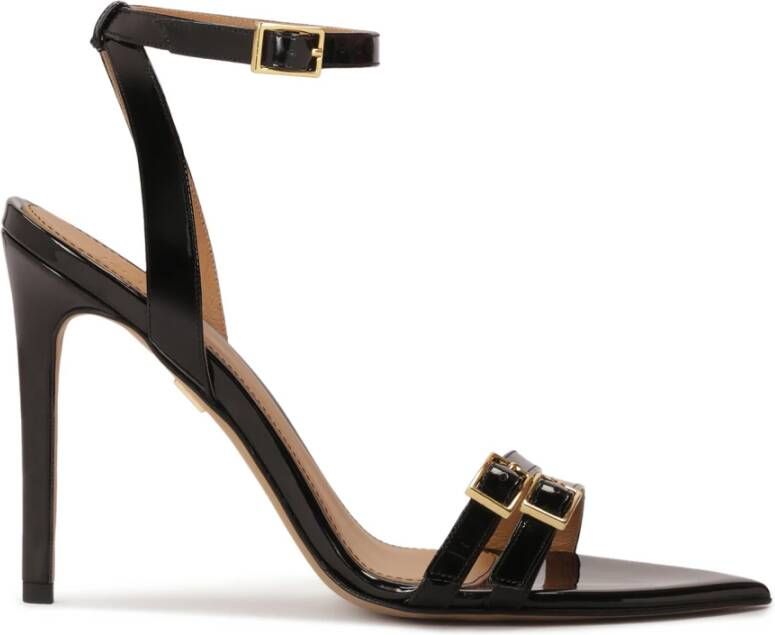 Kazar Gelakte sandalen met smalle bandjes