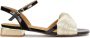 Kazar Goud-zwarte lage sandalen met hak - Thumbnail 1