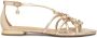 Kazar Gouden flip flop sandalen met elkaar verweven bandjes Yellow Dames - Thumbnail 2