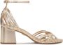 Kazar Gouden post sandalen met gevlochten bandjes Yellow Dames - Thumbnail 2